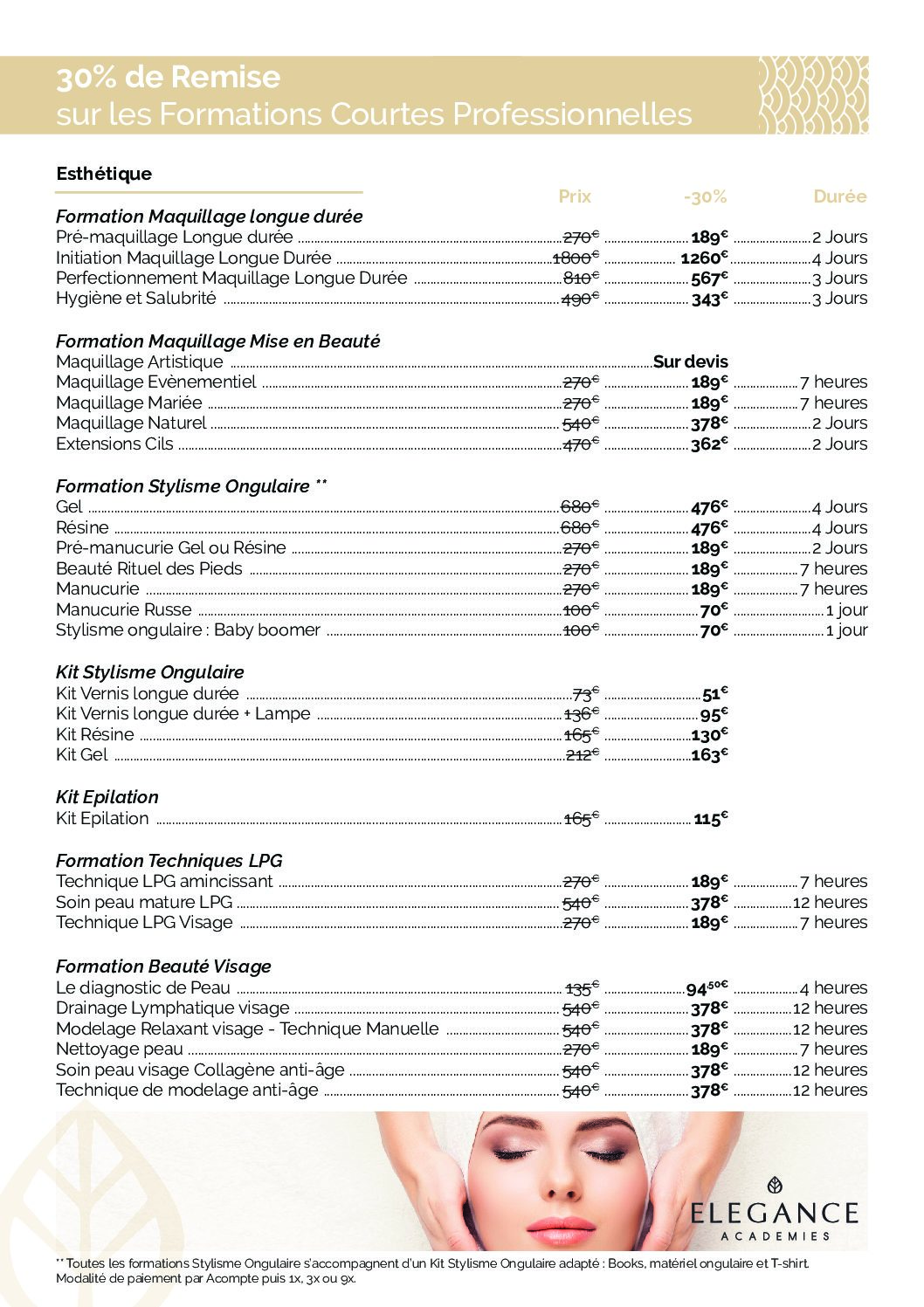 Catalogue Formation Pro Esthetique Remise 30 1 pdf