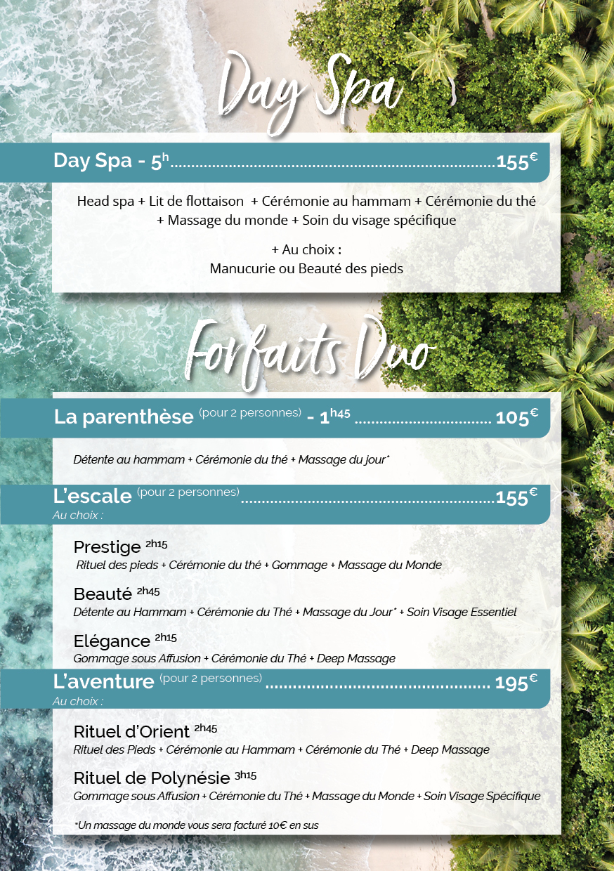 Menu de Soin JUNGLE 2023-7 Menu de Soin JUNGLE 2023 7