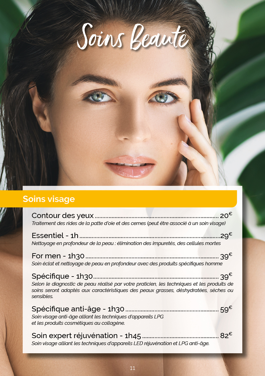 Menu de Soin11 Menu de Soin11
