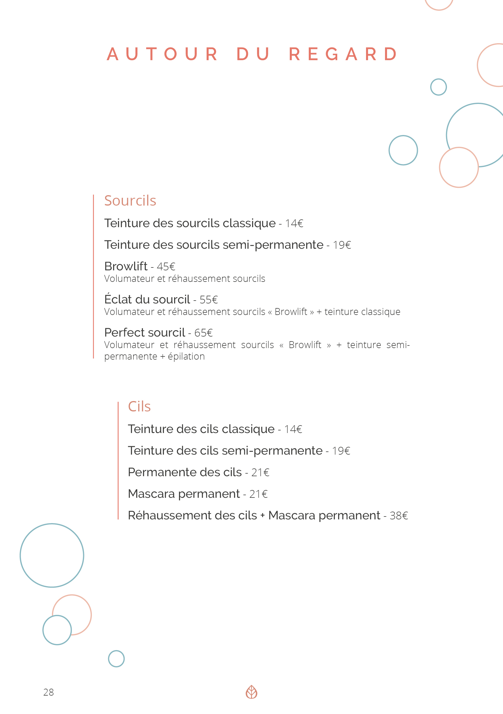 Menu de soin Metawell Lab28 Menu de soin Metawell Lab28