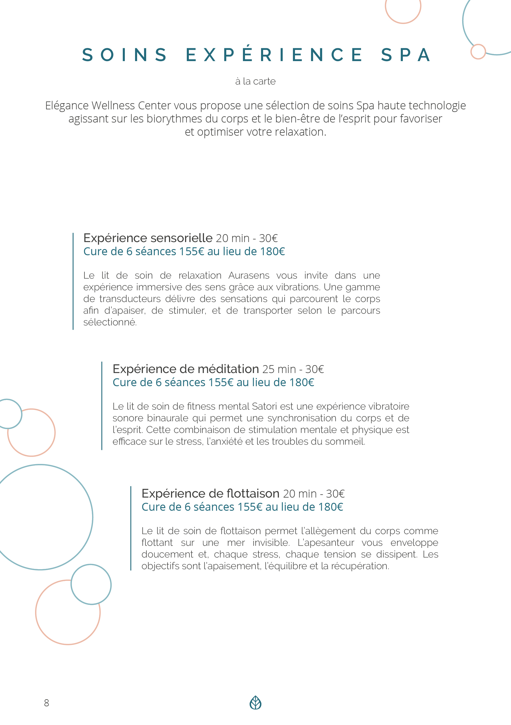 Menu de soin Metawell Lab8 Menu de soin Metawell Lab8