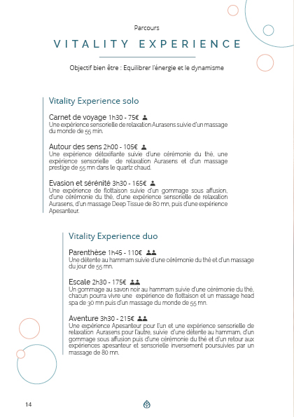 Menu de soin EXPERT 202614 Menu de soin EXPERT 202614